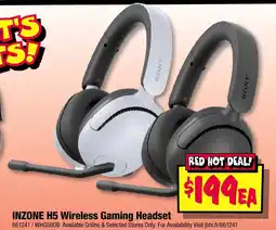JB Hi-Fi INZONE H5 Wireless Gaming Headset offer