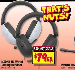 JB Hi-Fi INZONE H3 Wired Gaming Headset offer