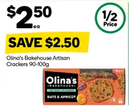 Woolworths Olina's Bakehouse Artisan Crackers offer