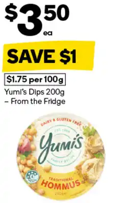 Woolworths Yumi's dips offer