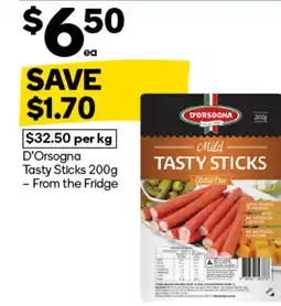 Woolworths D'orsogna tasty sticks offer