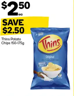 Woolworths Thins Potato Chips offer