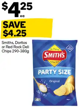 Woolworths Smiths, Doritos or Red Rock Deli Chips offer