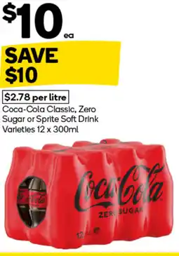 Woolworths Coca-Cola Classic, Zero Sugar or Sprite Soft Drink offer