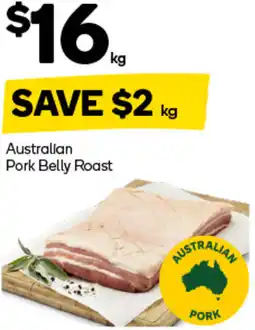 Woolworths Australian Pork Belly Roast offer