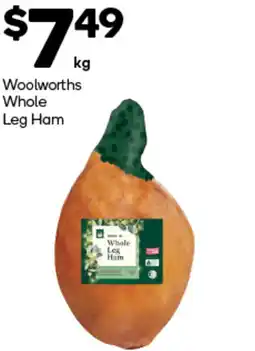 Woolworths Woolworths Whole Leg Ham offer