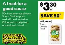 Woolworths Santa Cookies offer