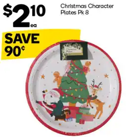 Woolworths Christmas Character Plates Pk 8 offer