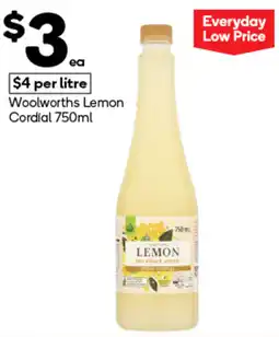 Woolworths Woolworths Lemon Cordial offer