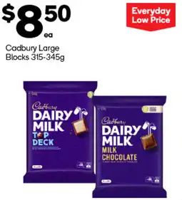 Woolworths Cadbury Large Blocks offer