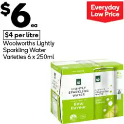 Woolworths Woolworths Lightly Sparkling Water Varieties offer