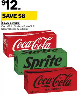 Woolworths Coca-Cola, Sprite or Fanta Soft Drink Varieties offer