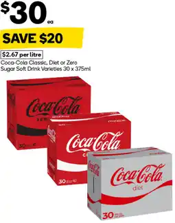 Woolworths Coca-Cola Classic, Diet or Zero Sugar Soft Drink Varieties offer