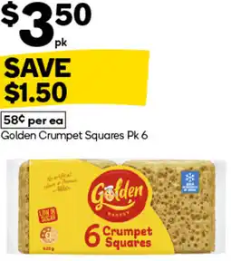 Woolworths Golden Crumpet Squares Pk 6 offer