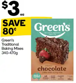Woolworths Green's Traditional Baking Mixes offer