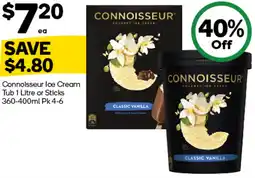 Woolworths Connoisseur Ice Cream Tubor Sticks offer