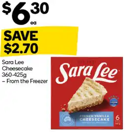 Woolworths Sara Lee Cheesecake offer