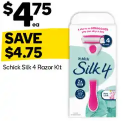 Woolworths Schick Silk 4 Razor Kit offer