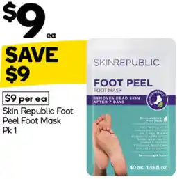 Woolworths Skin Republic Foot Peel Foot Mask Pk 1 offer