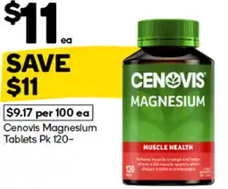 Woolworths Cenovis Magnesium Tablets Pk 120 offer