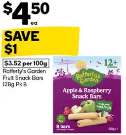 Woolworths Rafferty's Garden Fruit Snack Bars Pk 8 offer