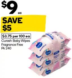 Woolworths Curash Baby Wipes Fragrance Free offer