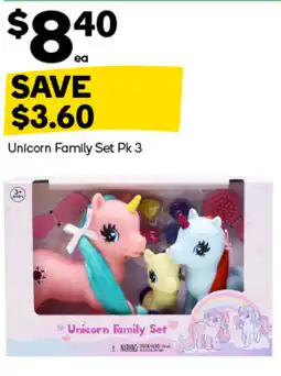 Woolworths Unicorn Family Set Pk 3 offer
