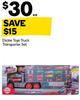 Woolworths Dickie Toys Truck Transporter Set offer