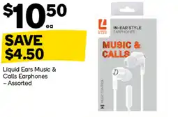 Woolworths Liquid Ears Music & Calls Earphones offer