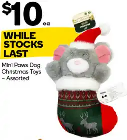 Woolworths Mini Paws Dog Christmas Toys offer