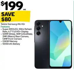 Woolworths Telstra Samsung A16 4G offer