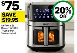 Woolworths Air fryer devanti w/lcd touch panel stainless steel offer
