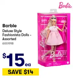Woolworths Barbie Deluxe Style Fashionista Dolls offer