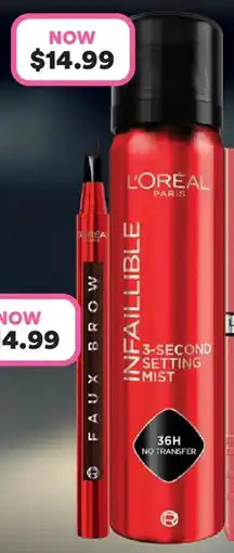 Priceline L'Oréal Paris Infaillible 3-second setting mist offer
