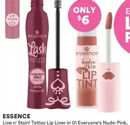 Priceline Essence Line n' Stain! Tattoo Lip Liner in 01 Everyone's Nude-Pink offer