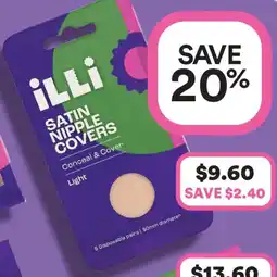 Priceline iLLi Satin nipple covers offer