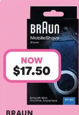 Priceline Braun Mobile Shaver M-30 offer
