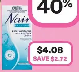 Priceline Nair precision facial hair remover cream offer