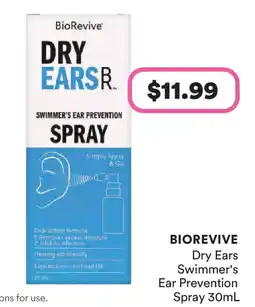 Priceline BIOREVIVE Dry Ears Swimmer's Ear Prevention Spray offer