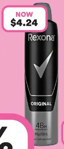 Priceline Rexona Men Antiperspirant Aerosol Deodorant Original offer