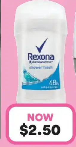 Priceline Rexona Antiperspirant Deodorant Stick Shower Fresh offer