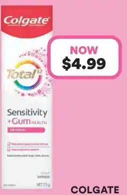 Priceline Colgate Total12 Sensitivity + Gum Health Original Toothpaste offer