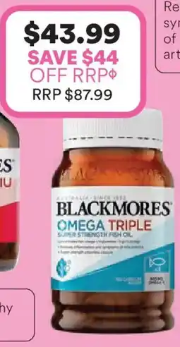 Priceline Blackmores omega triple super strength fish oil offer