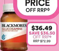 Priceline Blackmores glucosamine sulfate 1500 one-a-day offer
