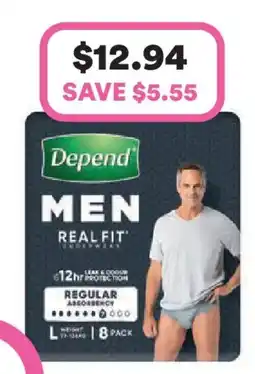 Priceline Depend men real fit offer