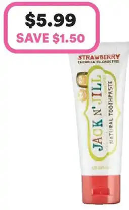 Priceline Jack n'jill natural toothpaste offer