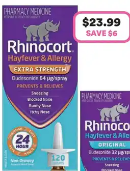 Priceline Rhinocort hayfever & allergy extra strength offer