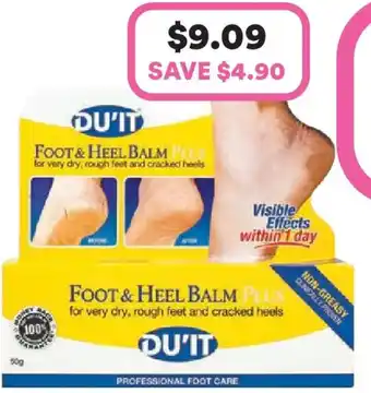 Priceline DU'IT Foot & Heel Balm Plus offer