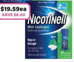 Priceline Nicotinell Mini Lozenges 81 Lozenges offer