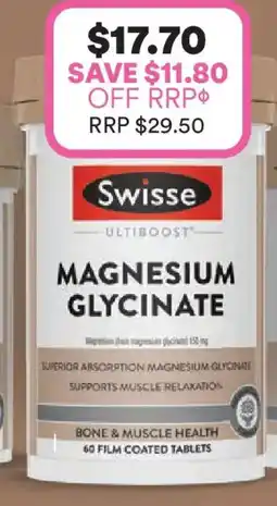 Priceline Swisse ultiboost magnesium glycinate offer